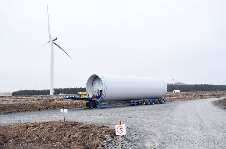 Floating roads stabilised with Tensar geogrid were used extensively for the construction of Glenchamber Windfarm, Scotland