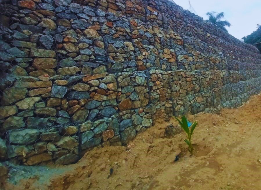 Gabion Faced Retaining Wall System at Nilkamal Production Plant image