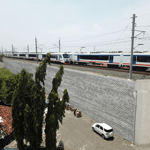 Rail-link Basoetta Retaining Walls, Jakarta Indonesia image
